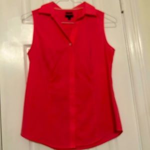Talbots Button Down Non-Iron Misses Size 2 Sleeveless